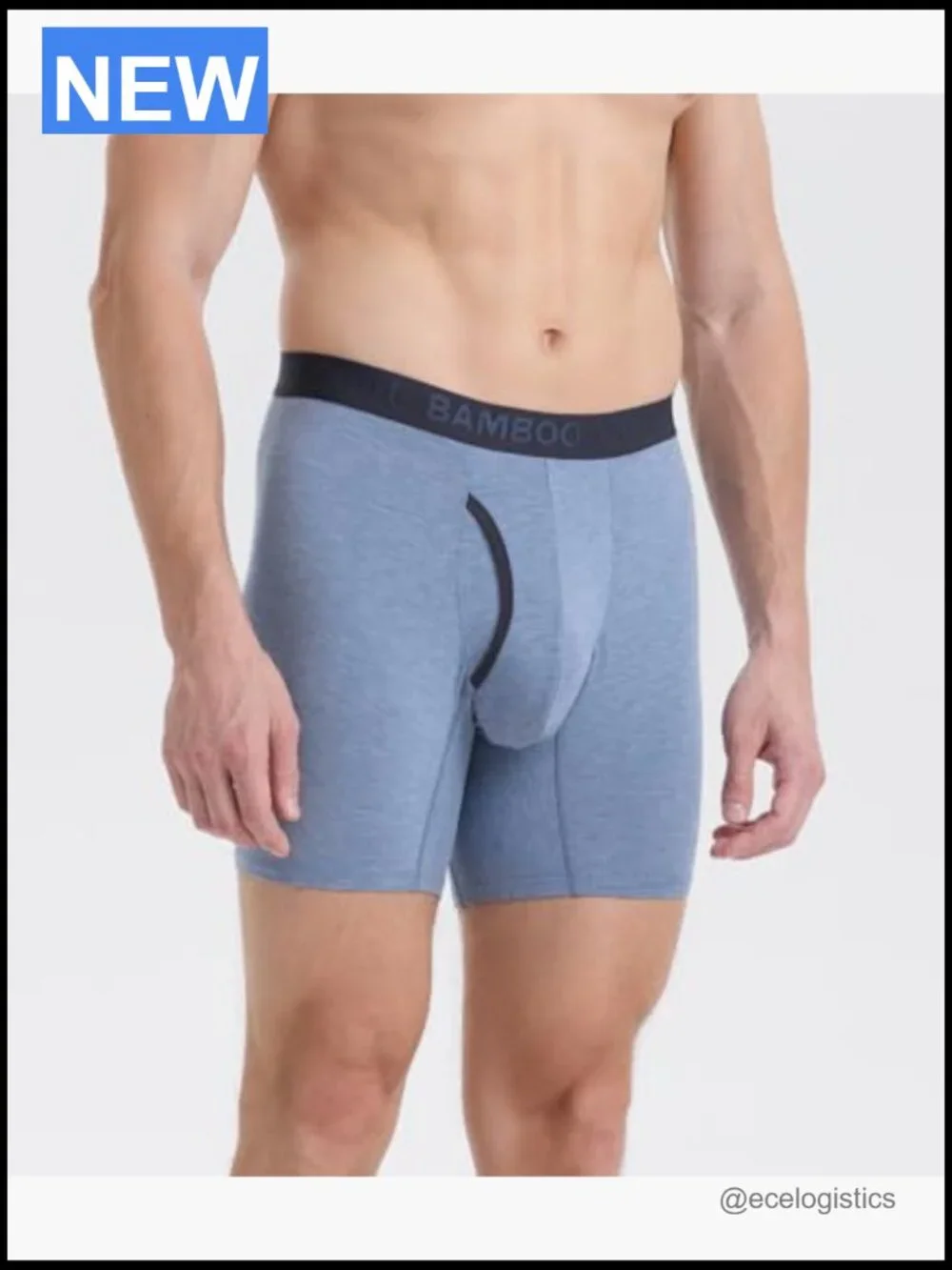 Men's Soft Bamboo Boxer Briefs 4-Pack Moisture Wicking No Ride Up
